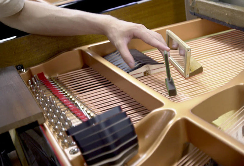 Making a grand piano: 4. Strings & action