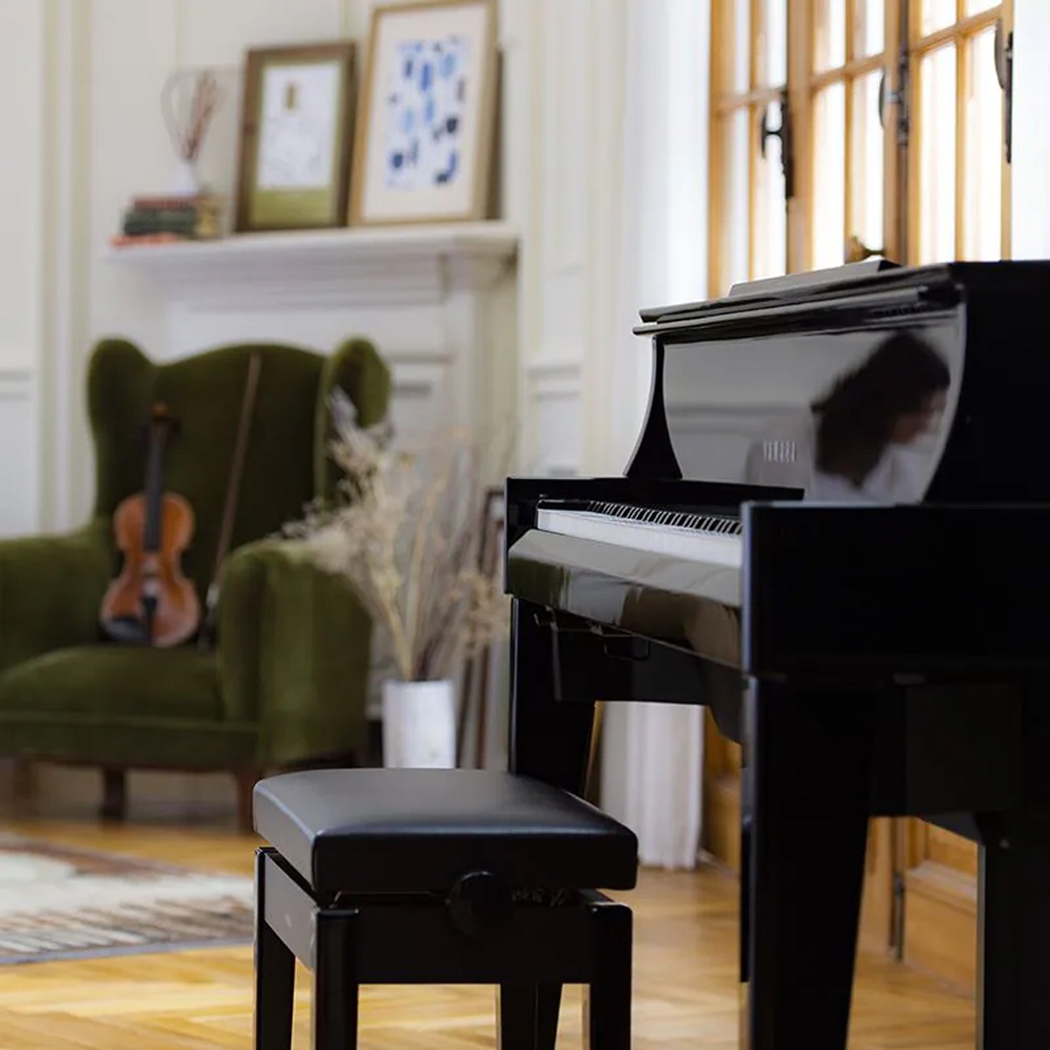 Yamaha AvantGrand N1X hybrid piano in polished ebony Chamberlain