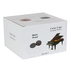 DE-MM17 - Piano Workshop set of 3 black wooden castor cups for grand piano Default title