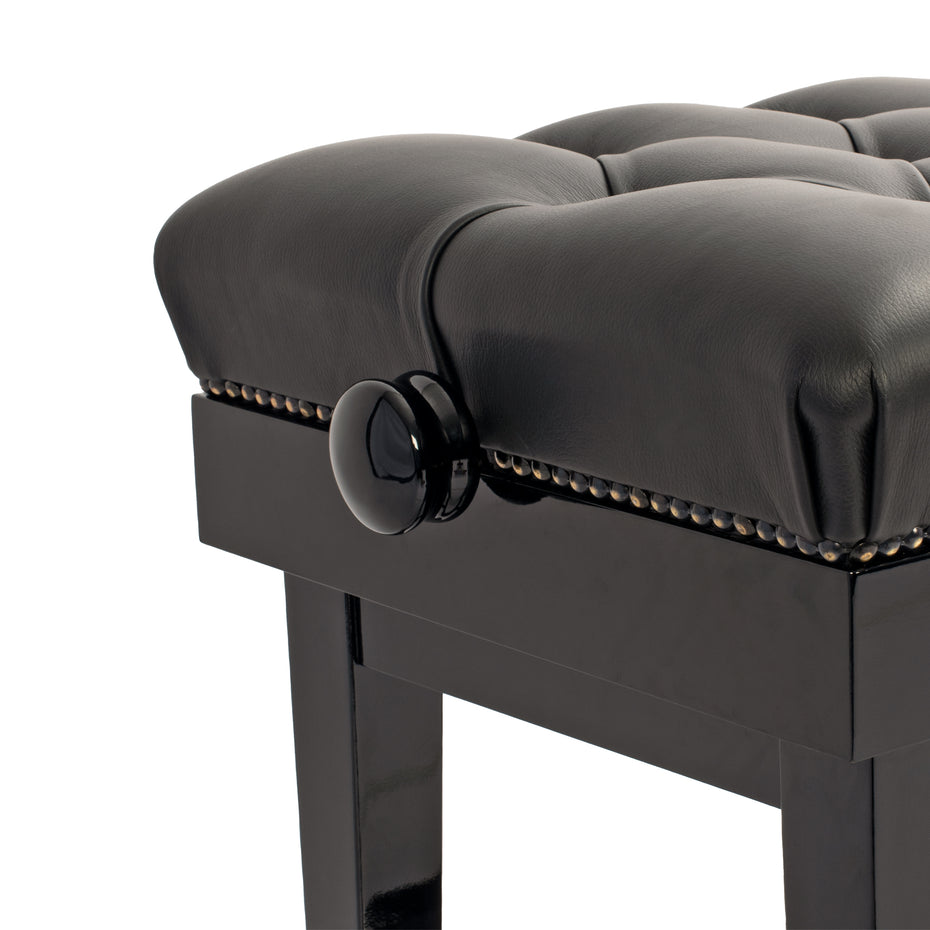 125QUEEN - CGM 125QUEEN concert piano stool - Black gloss, black leather Default title