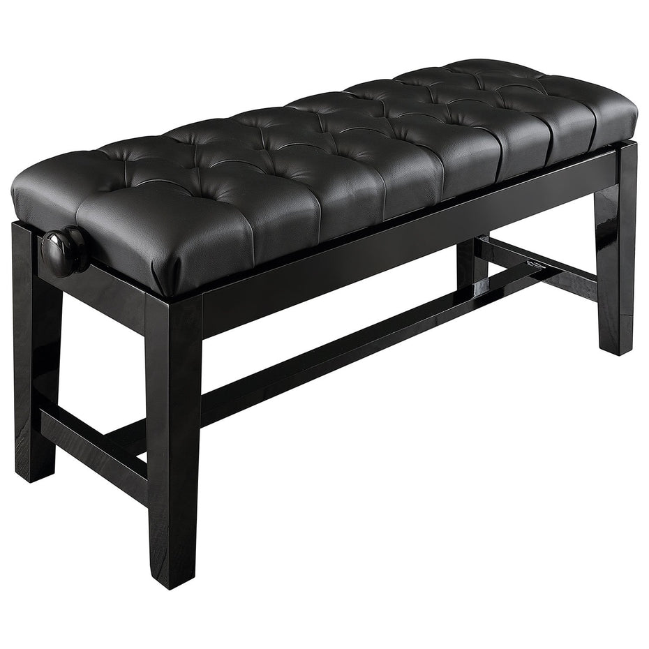 126TCH-BG-BL - CGM 126TCH concert piano stool Black gloss, black simulated leather