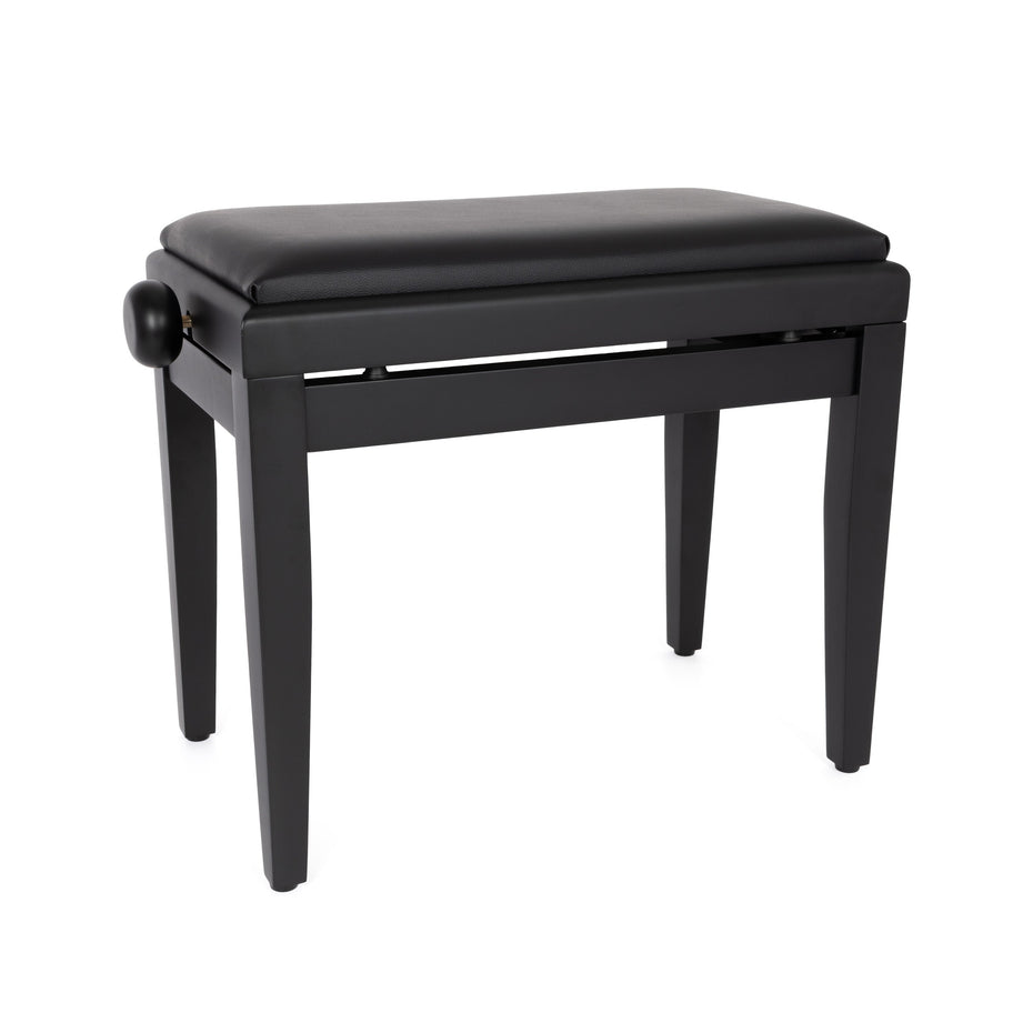 PB45-BKM-SBK - Stagg height adjustable piano stool- black with black vinyl seat Default title