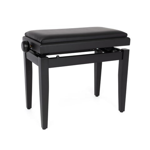 PB45-BKM-SBK - Stagg height adjustable piano stool- black with black vinyl seat Default title