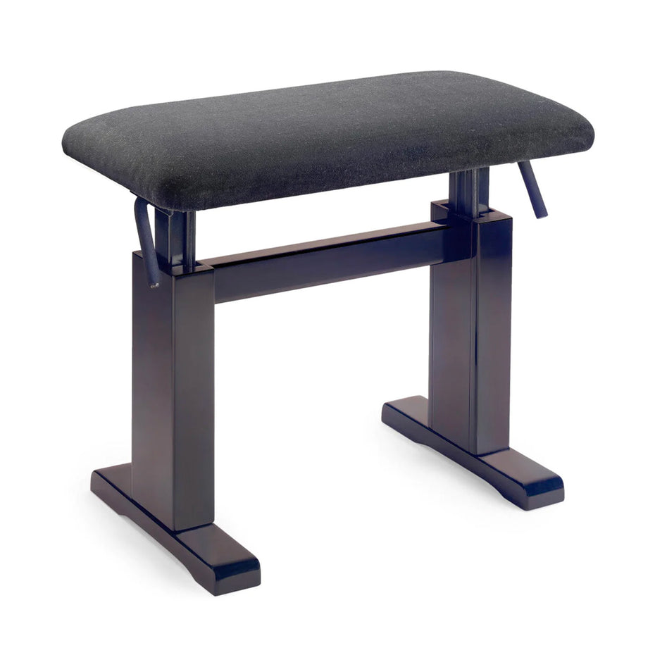 PBH780-BKP-VBK - Stagg PBH780 hydraulic height adjustable piano stool Black gloss, black velvet